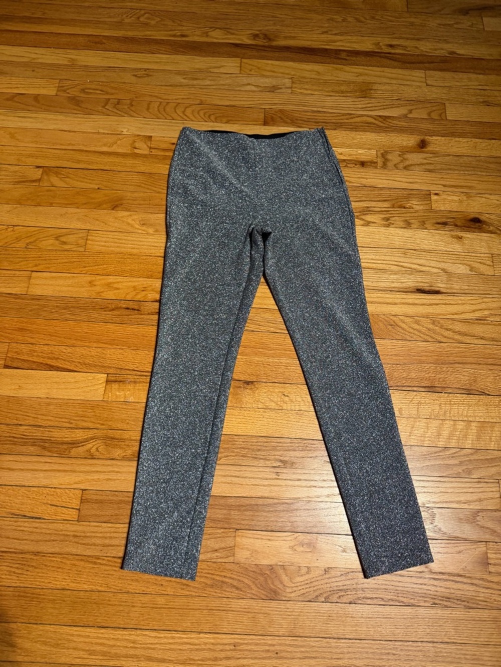 Divided H&M Disco Pants Shimmer Sparkle High-Waist Leggings Sz 12 metallic VNTG